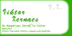 viktor kernacs business card